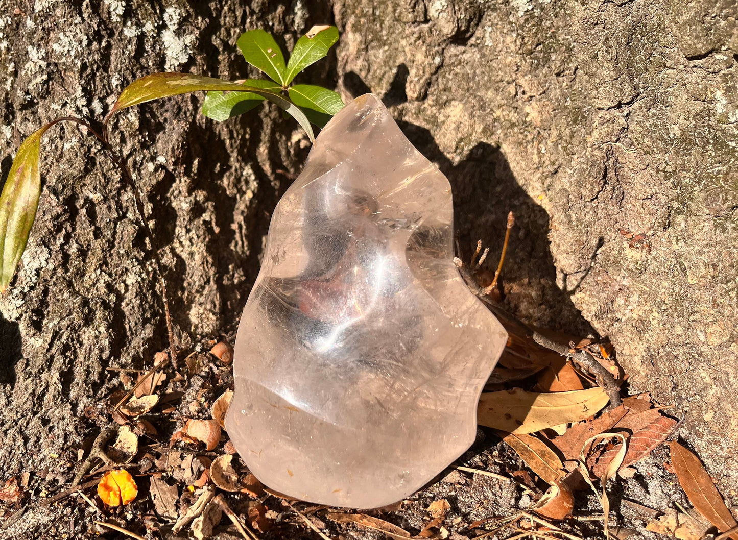 large clear quartz flame