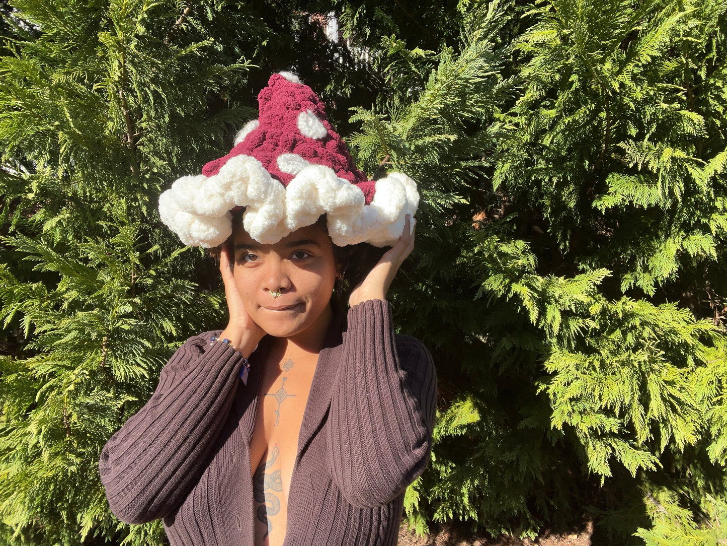 crochet mushie hat
